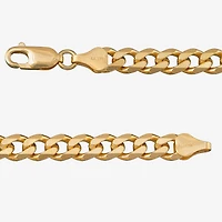 Made in Italy Mens 24K Gold Over Silver 24 Inch Curb Chain Necklace