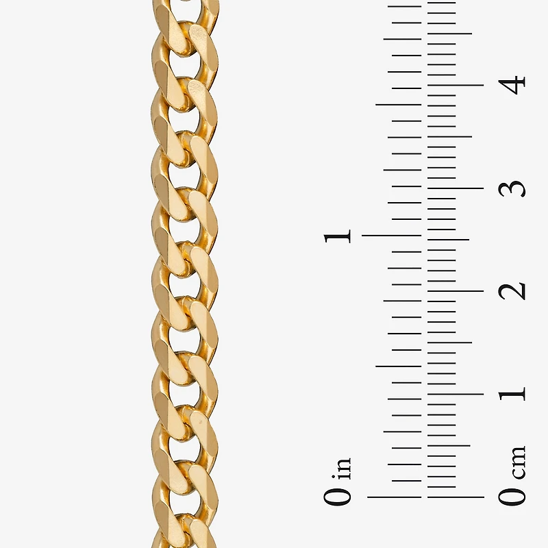 Made in Italy Mens 24K Gold Over Silver 24 Inch Curb Chain Necklace