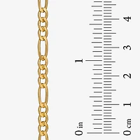 Made in Italy Mens 24K Gold Over Silver 24 Inch Figaro Chain Necklace