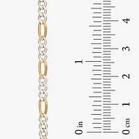 Made in Italy Womens 24K Gold Over Silver 20 Inch Figaro Chain Necklace