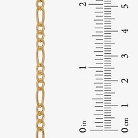 Made in Italy Womens 24K Gold Over Silver 18 Inch Figaro Chain Necklace