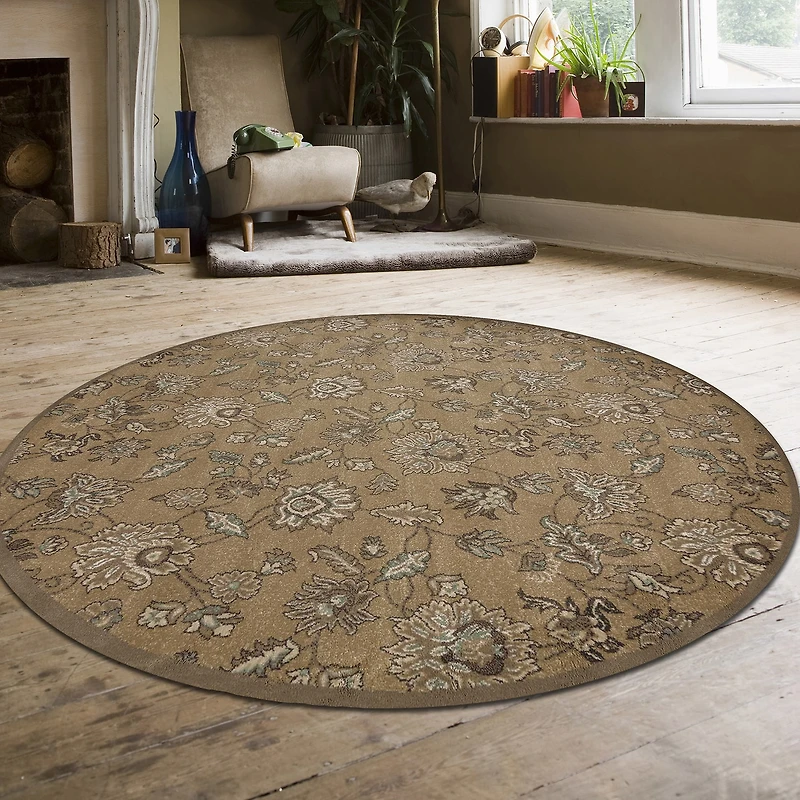 Radici Pisa Floral Traditional Indoor Round Area Rug
