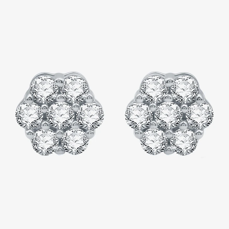 Diamond Blossom 1 CT. T.W. Natural White Diamond 8.7mm Stud Earrings