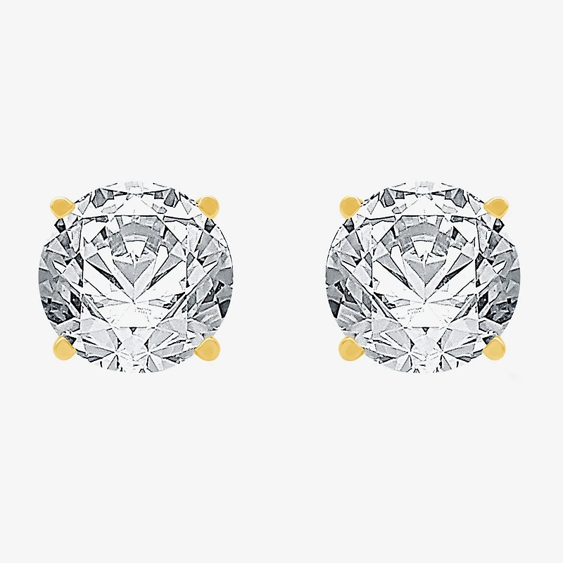 (G / SI1-SI2) Ever Star 2 1/4 CT. T.W. Lab Grown White Diamond 14K Gold 6.8mm Stud Earrings