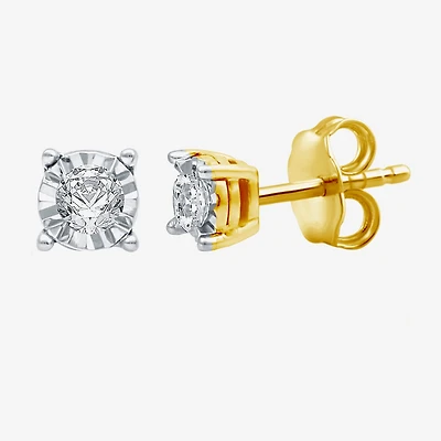 1/6 CT. T.W. Natural White Diamond 5.6mm Sterling Silver Stud Earrings