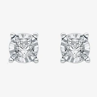 1/6 CT. T.W. Natural White Diamond Sterling Silver 5.6mm Round Stud Earrings