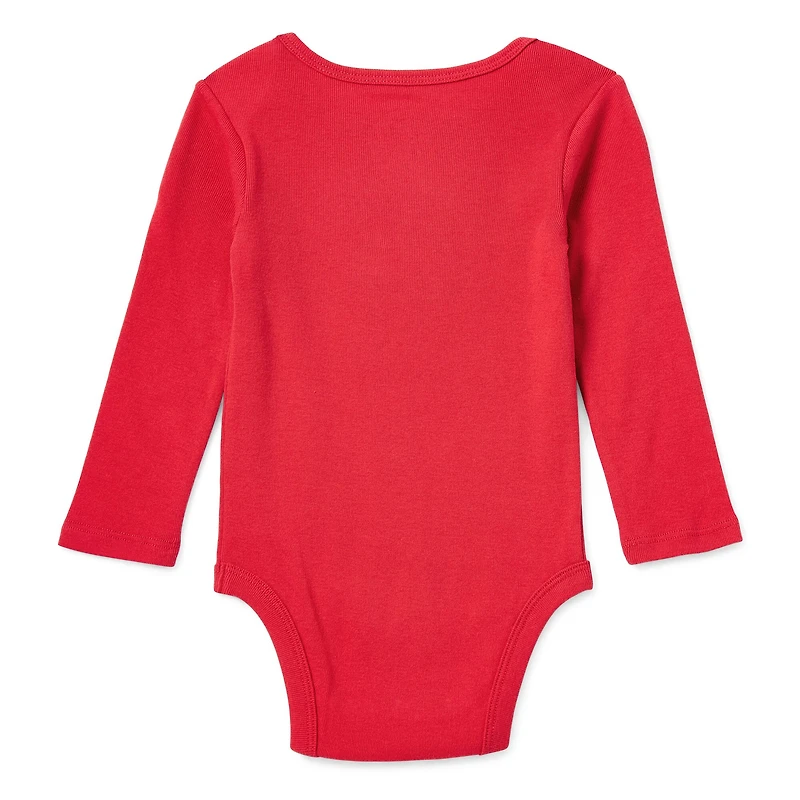 Okie Dokie Baby Unisex Crew Neck Long Sleeve Rib Bodysuit