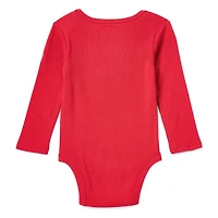 Okie Dokie Baby Unisex Crew Neck Long Sleeve Rib Bodysuit
