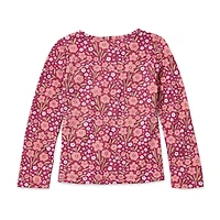Okie Dokie Toddler & Little Girls Crew Neck Long Sleeve T-Shirt