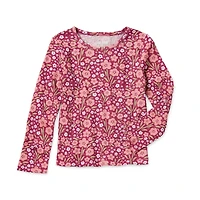 Okie Dokie Toddler & Little Girls Crew Neck Long Sleeve T-Shirt