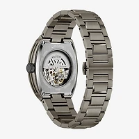 Bulova Maquina Mens Automatic Gray Stainless Steel Bracelet Watch 98a321