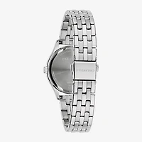 Caravelle Designed By Bulova Womens Silver Tone Stainless Steel Bracelet Watch 43m124