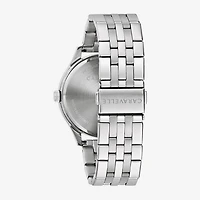 Caravelle Designed By Bulova Mens Silver Tone Stainless Steel Bracelet Watch 43b174