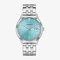 Caravelle Designed By Bulova Mens Silver Tone Stainless Steel Bracelet Watch 43b174