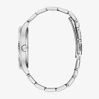 Caravelle Designed By Bulova Mens Silver Tone Stainless Steel Bracelet Watch 43b174
