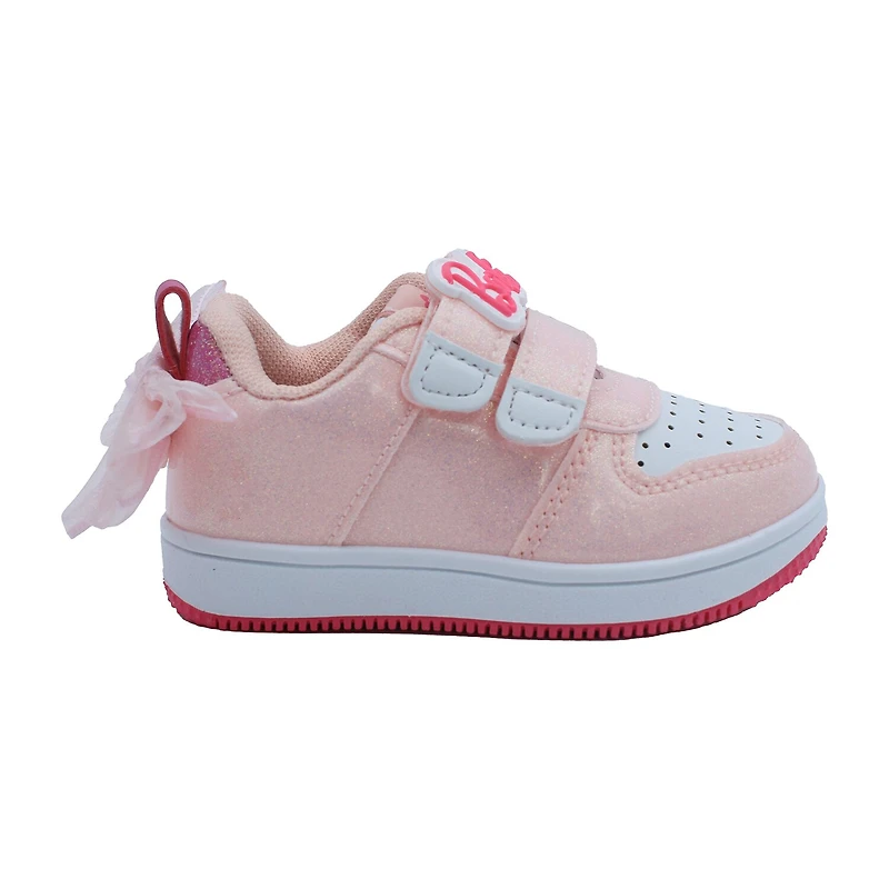 Glitter Double Velcro Toddler Girls Barbie Sneakers