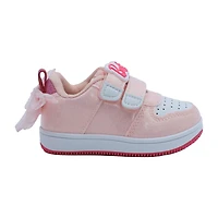 Glitter Double Velcro Toddler Girls Barbie Sneakers