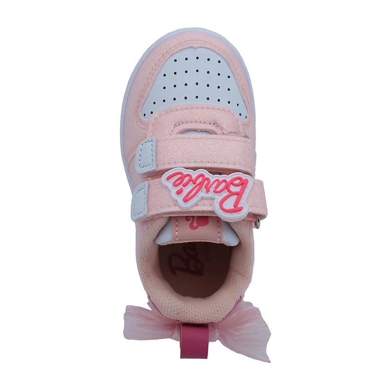 Glitter Double Velcro Toddler Girls Barbie Sneakers