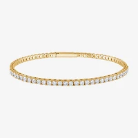 (G / Si1-Si2) Womens 2 CT. T.W. Lab Grown White Diamond Sterling Silver Bangle Bracelet
