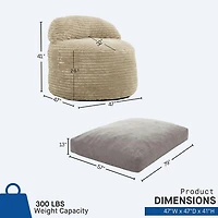 Sealy® Teddy 2-in-1 Memory Foam Bean Bag Chair