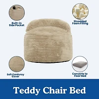 Sealy® Teddy 2-in-1 Memory Foam Bean Bag Chair