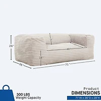 Sealy® Redd Corduroy Memory Foam Bean Bag Sofa-Style Chair