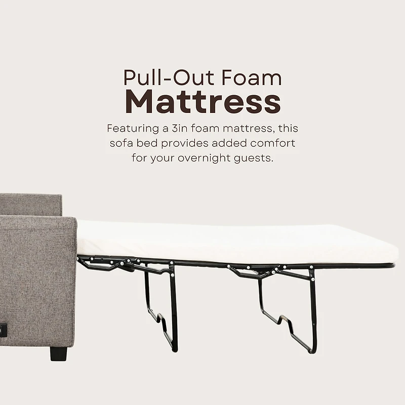 Honor Curved Slope-Arm Sleeper Sofa