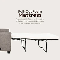 Honor Curved Slope-Arm Sleeper Sofa