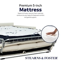 Stearns & Foster® Paolo 82" Queen Sleeper Sofa with Memory Foam Mattress