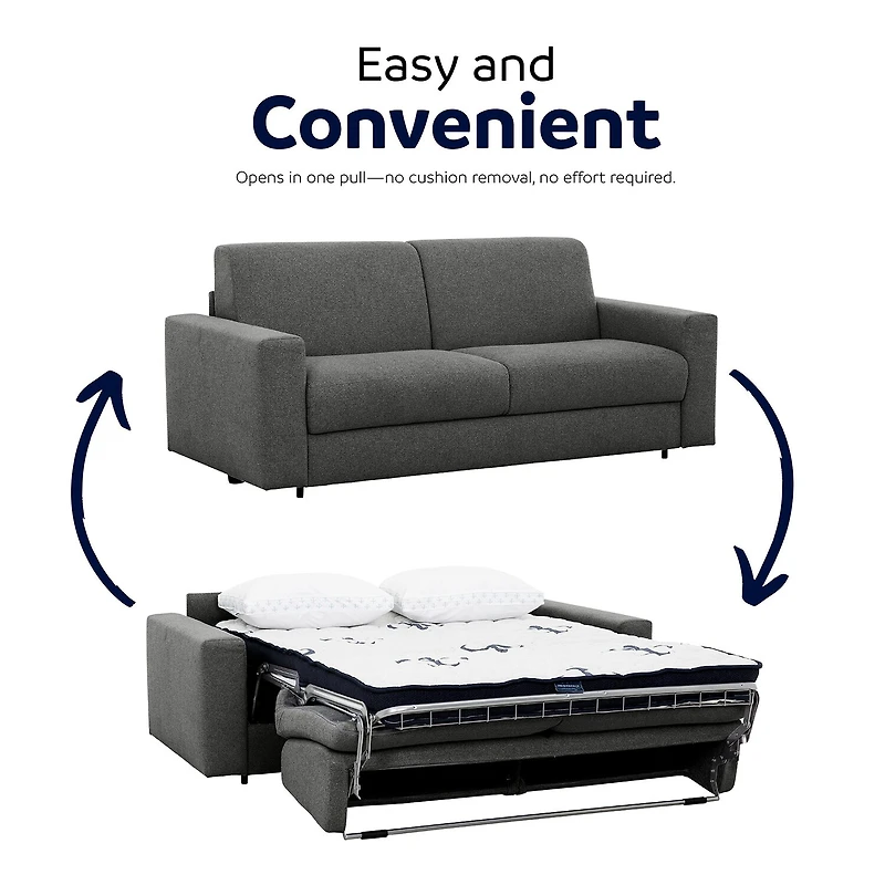 Stearns & Foster® Giotto 78" Full Sleeper Sofa with Memory Foam Mattress