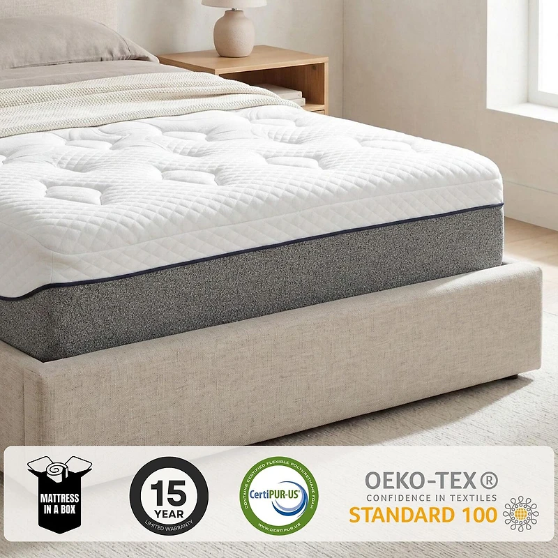 Primo Divine Ultra 13" Medium Gel Memory Foam Tight Top - Mattress a Box