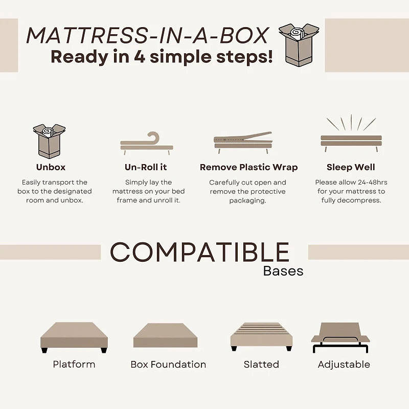 Primo Divine Ultra 13" Medium Gel Memory Foam Tight Top - Mattress a Box