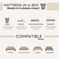 Primo Divine Ultra 13" Medium Gel Memory Foam Tight Top - Mattress a Box
