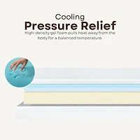 Primo Divine Super 10" Medium Gel Memory Foam Tight Top - Mattress a Box