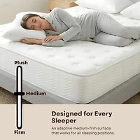 Primo Solar Pocket Coil 9" Medium/Firm Hyrbid Tight Top - Mattress a Box