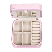 Mele and Co Josette Mirrored Pink Jewelry Travel Case