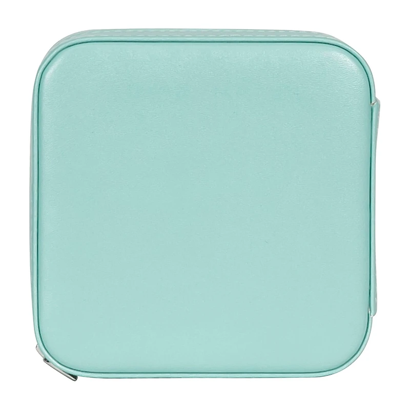 Mele and Co Josette Mirrored Aqua Jewelry Travel Case