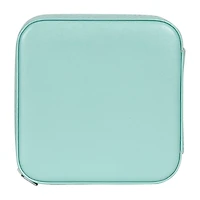 Mele and Co Josette Mirrored Aqua Jewelry Travel Case