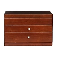 Mele and Co Brisbane Walnut-Finish Jewelry Box