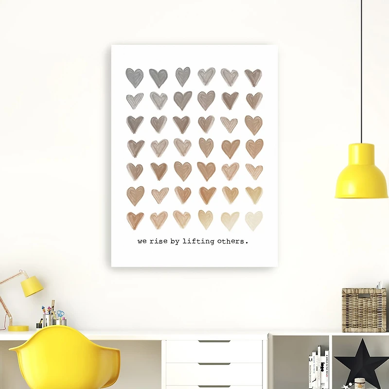 18X24 We Rise By Lifting Others Canvas Wall Art