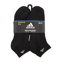 adidas Mens Multi-Pack 6 Pair Big and Tall Low Cut Socks