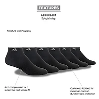 adidas Mens Multi-Pack 6 Pair Big and Tall Low Cut Socks