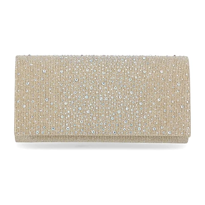 Gunne Sax by Jessica McClintock Chloe Scattered Stones Clutch Beaded Evening Bag