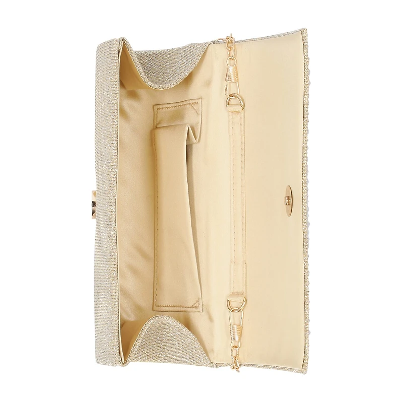 Gunne Sax by Jessica McClintock Chloe Scattered Stones Clutch Beaded Evening Bag