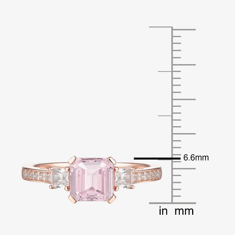 Womens Gemstone 14K Gold Over Silver Halo Delicate Cocktail Ring