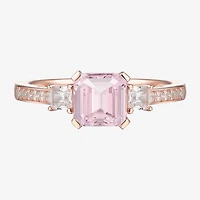 Womens Gemstone 14K Gold Over Silver Halo Delicate Cocktail Ring