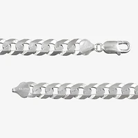Made in Italy Mens Sterling Silver 9 Inch Solid Curb Chain Bracelet