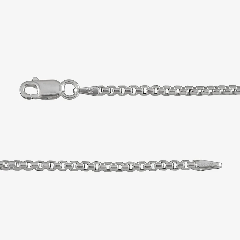 Made in Italy Mens Sterling Silver 30 Inch Box Chain Necklace