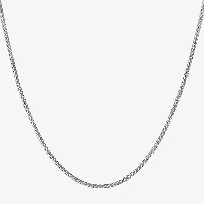 Made in Italy Mens Sterling Silver 30 Inch Box Chain Necklace