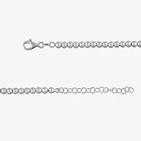 Made in Italy Womens Sterling Silver 18 Inch Bead Chain Necklace